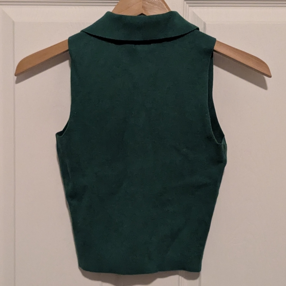 Women's Pull Over Collared Sweater Crop Tank Top Side XS A New Day - Picture 5 of 6